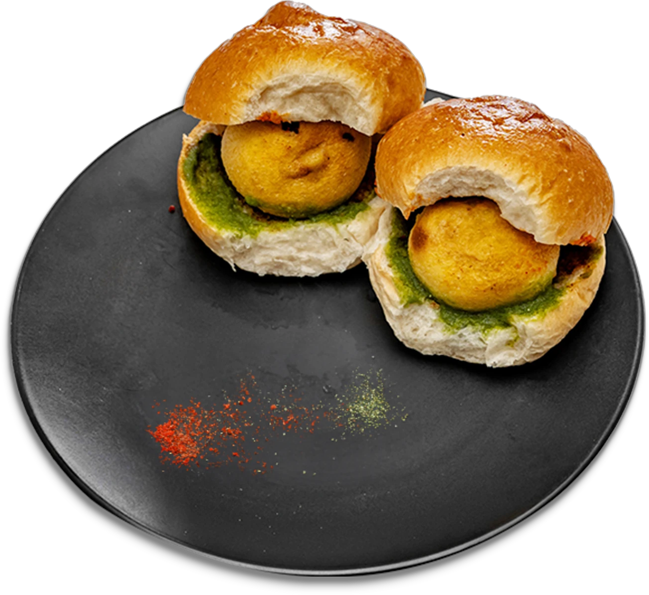 Mumbai Vada Pav photographed at Krishna Foods